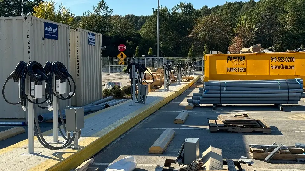 EV Charging Station Construction in Charlotte, NC 5 level 3 Charging station
