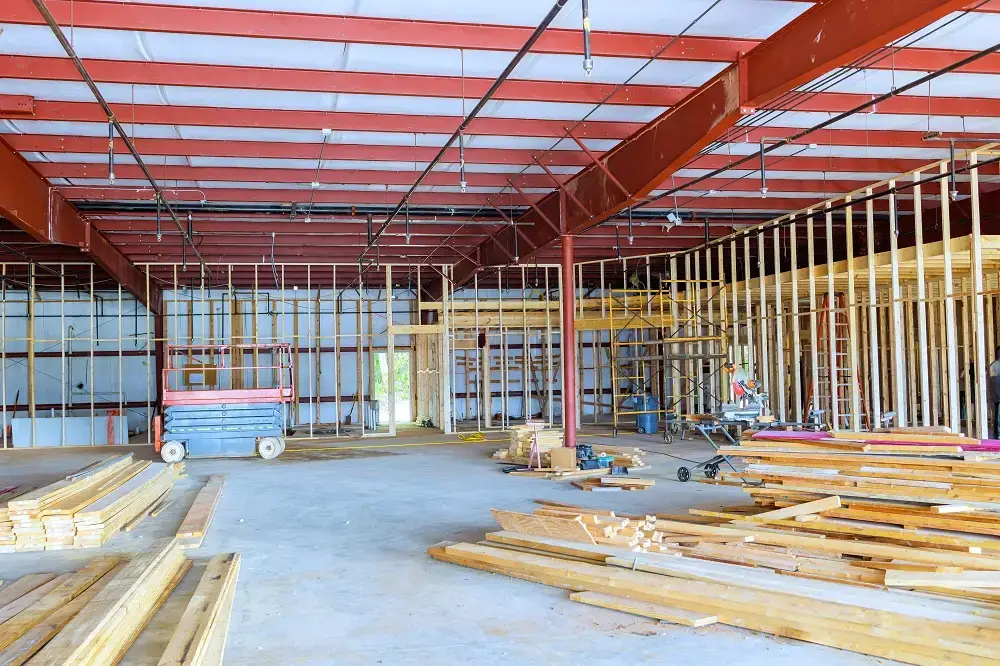 Warehouse Construction in Concord, North Carolina 3 Convert warehouse to office space