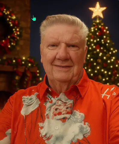 Bill with Christmas background