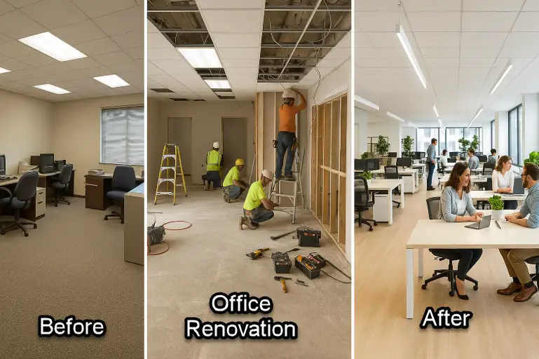 Office Fit-Out Contractors in Charlotte, NC 5 before and after office fit out Charlotte