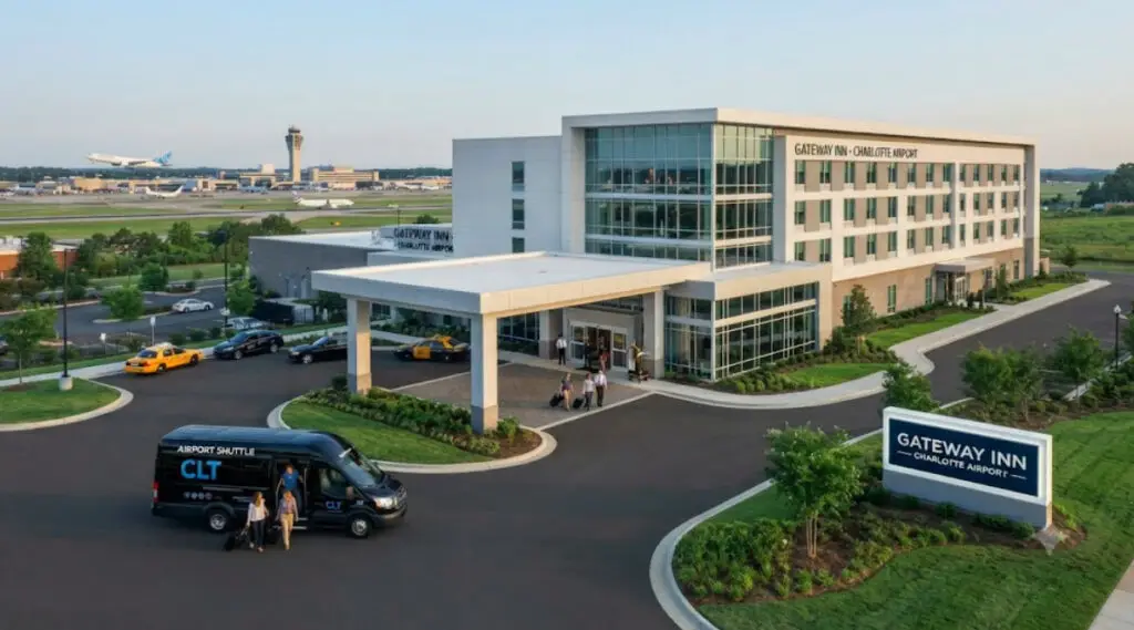 Charlotte airport hotel construction