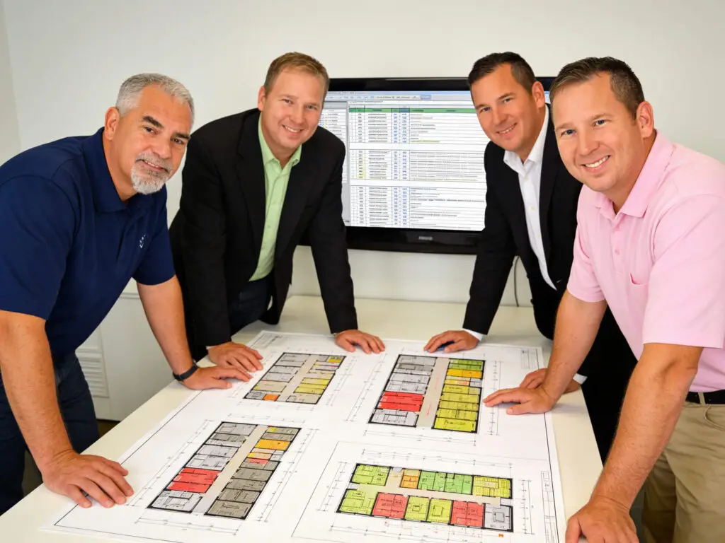 Medical office renovation team planning