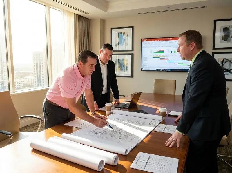 Chad and Kevin Reviewing a Change Order
