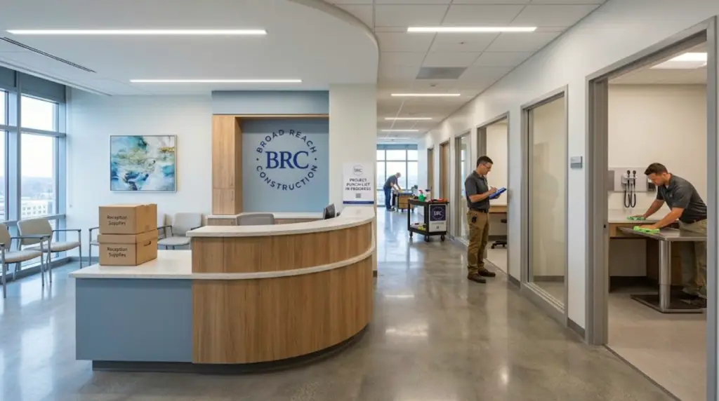 Medical office build-out nearing completion before final turnover