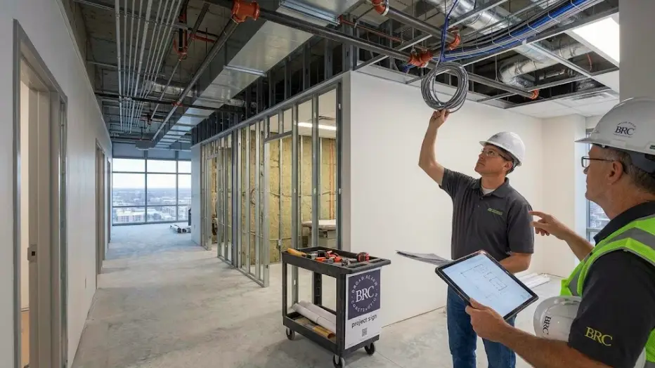 Construction inspection during a medical office build-out in Charlotte