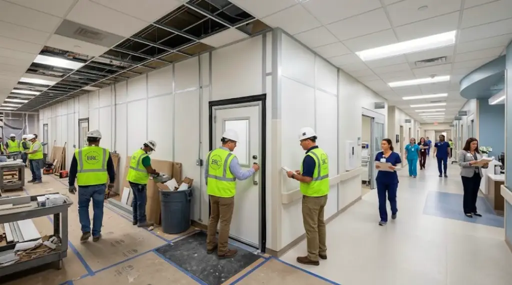 Phased construction during an occupied healthcare facility renovation in Charlotte
